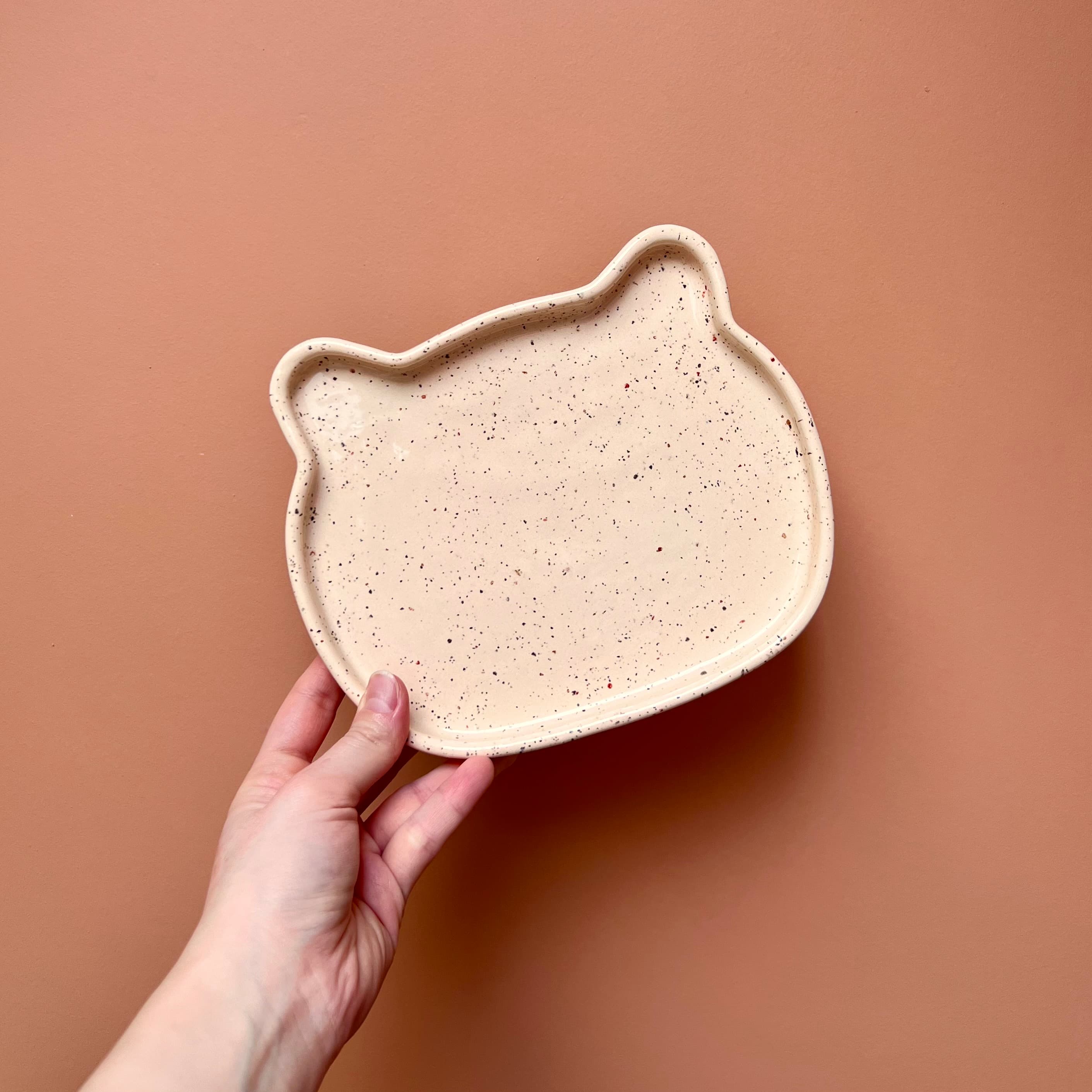 Cat Head • Tabak — el yapımı seramik